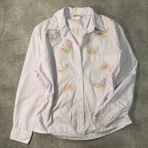 Vintage Tia Designs Pinstripe Button Up Top